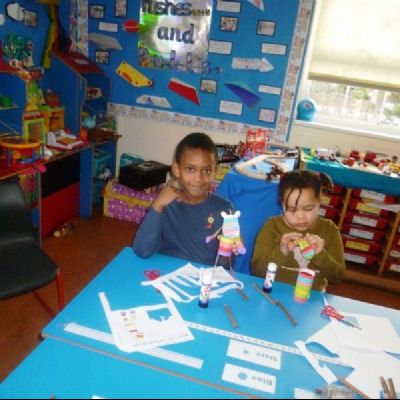 making stripy horse in class